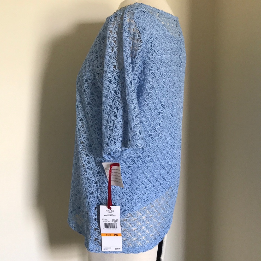 Ruby Rd. Petite blue top - Picture 3 of 8